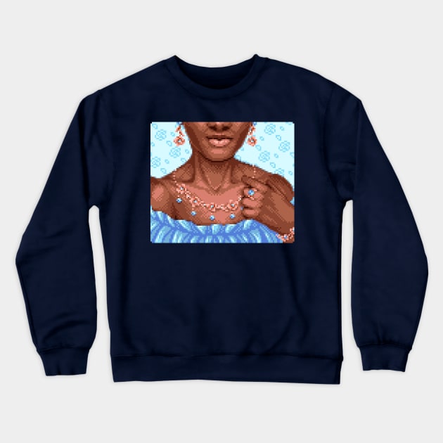 Blue Diamond Rose Gold Crewneck Sweatshirt by MalevolentMask